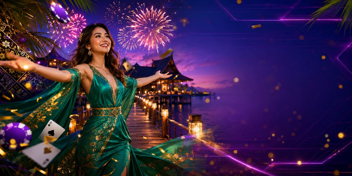 Meja poker gaya Malaysia di Sabah dengan suasana tradisional